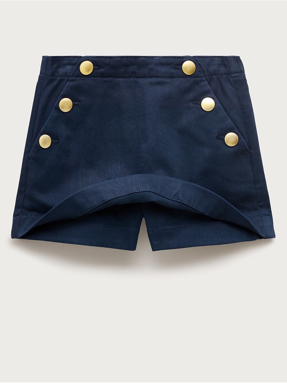 Crewcuts Navy Blue Gold-Button Sailor Skort Chino Size 7